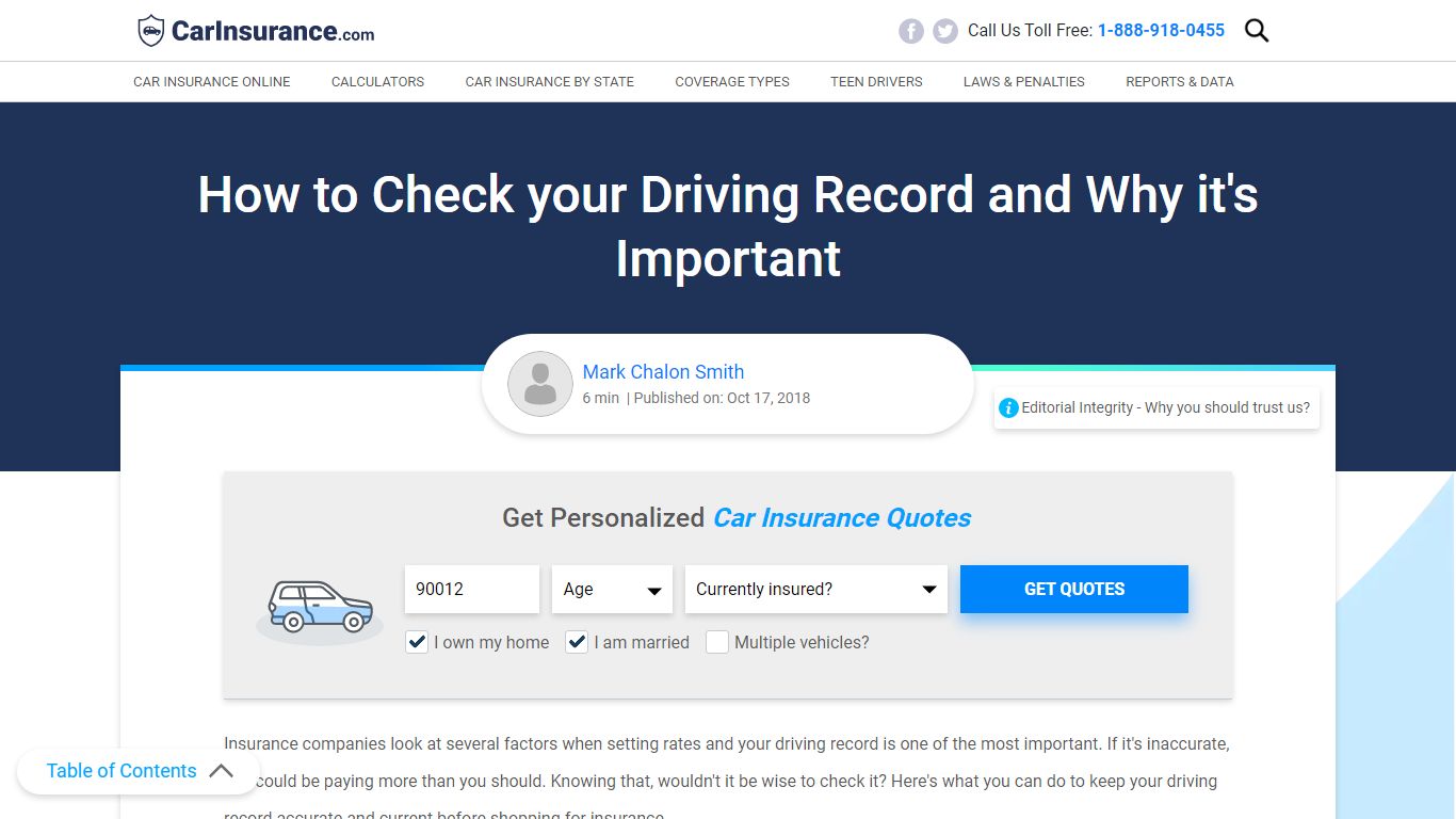 How to check and fix your driving record } CarInsurance.com